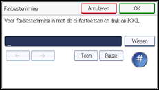 Schermafbeelding bedieningspaneel