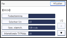 Schermafbeelding bedieningspaneel