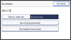 Schermafbeelding bedieningspaneel