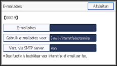 Schermafbeelding bedieningspaneel