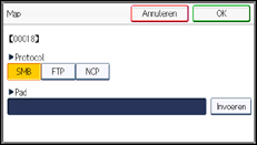 Schermafbeelding bedieningspaneel