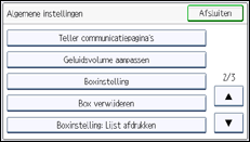 Schermafbeelding bedieningspaneel