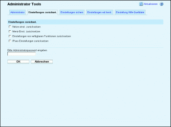 Web-Browser Bildschirmdarstellung