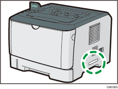 Illustration de la position de l'étiquette relative à la tension