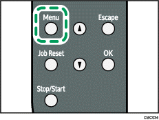 Illustration de la touche Menu