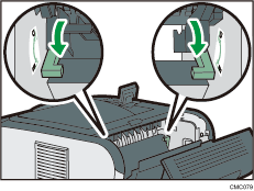 Illustration des leviers en position basse