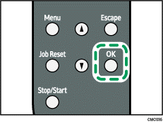 Illustration de la touche OK