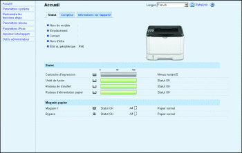 Illustration de la page du navigateur Web