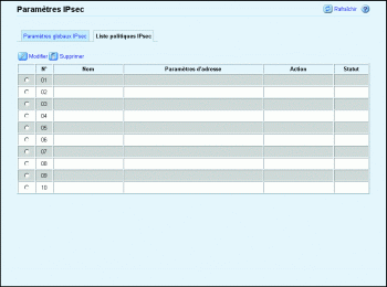 Illustration de la page du navigateur Web