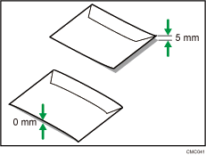 Illustratie van het platmaken van enveloppen