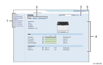 Bild av webbläsarfönster med numrerade bildtexter