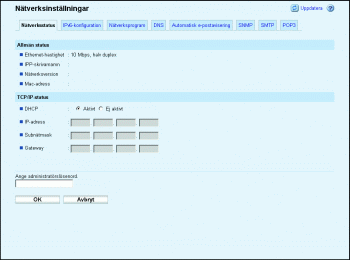 Bild av webbläsarskärmen