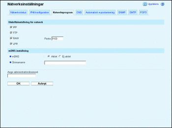 Bild av webbläsarskärmen