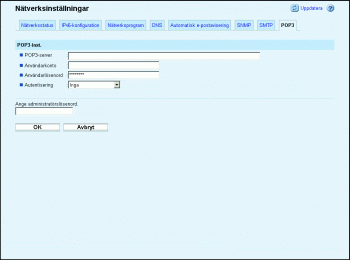 Bild av webbläsarskärmen