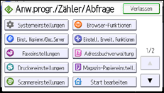 Abbildung Bedienfeld-Display