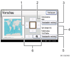 Nummerierte Abbildung Bedienfeld-Display