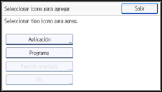 Ilustración de la pantalla panel de mandos