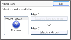 Ilustración de la pantalla panel de mandos