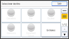 Ilustración de la pantalla panel de mandos