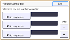 Ilustración de la pantalla panel de mandos