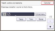 Ilustración de la pantalla panel de mandos
