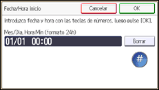 Ilustración de la pantalla panel de mandos