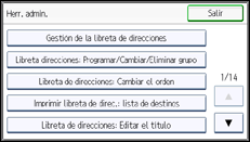 ilustración de la pantalla del panel de operaciones