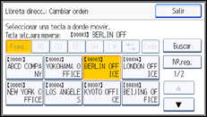 ilustración de la pantalla del panel de operaciones
