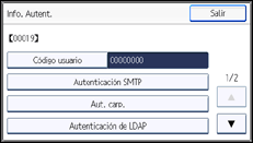 Ilustración de la pantalla panel de mandos