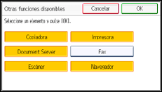 ilustración de la pantalla del panel de operaciones