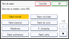 Ilustración de la pantalla panel de mandos
