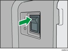 Ilustración del interruptor de alimentación principal