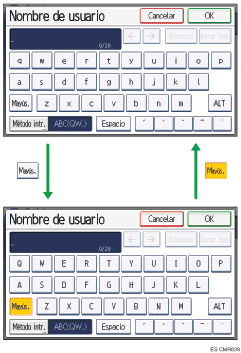 Ilustración de teclas