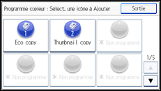 Illustration de l'écran du panneau de commande