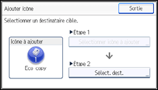 Illustration de l'écran du panneau de commande
