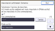 Illustrazione schermata pannello di controllo