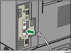 Illustrazione del collegamento del cavo Ethernet