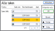 Schermafbeelding bedieningspaneel