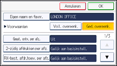 Schermafbeelding bedieningspaneel