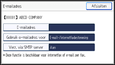 Schermafbeelding bedieningspaneel