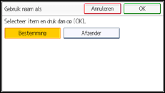 Schermafbeelding bedieningspaneel