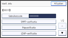 Schermafbeelding bedieningspaneel
