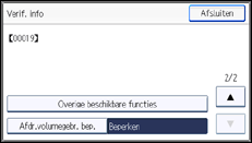 Schermafbeelding bedieningspaneel