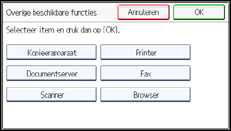 Schermafbeelding bedieningspaneel