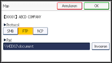 Schermafbeelding bedieningspaneel