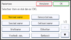Schermafbeelding bedieningspaneel