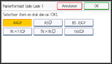 Schermafbeelding bedieningspaneel