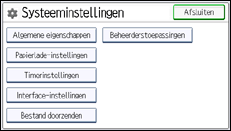 Schermafbeelding bedieningspaneel