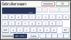 Schermafbeelding bedieningspaneel