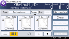 Schermafbeelding bedieningspaneel